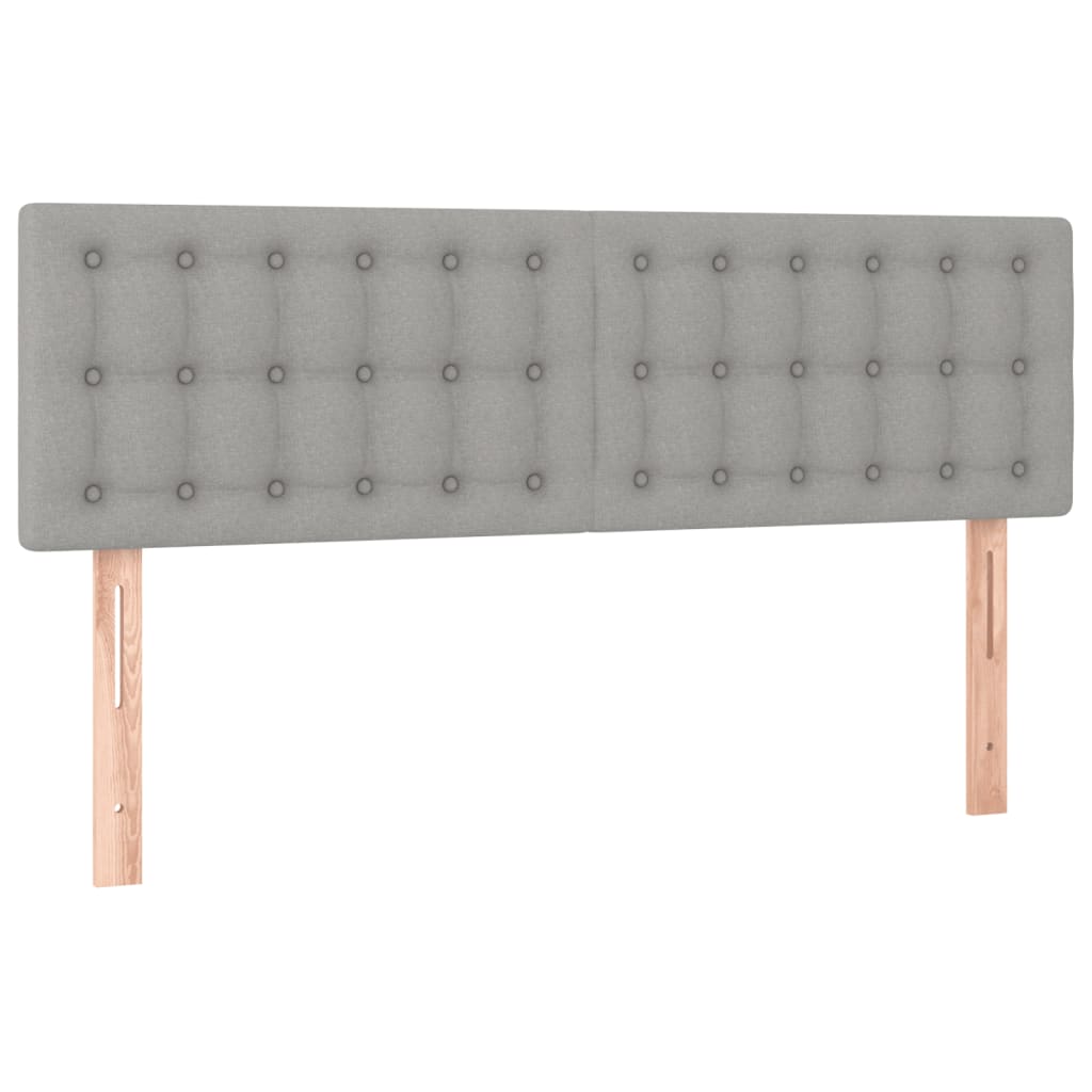 vidaXL Κρεβάτι Boxspring με Στρώμα Ανοιχτό Γκρι 140x200 εκ. Υφασμάτινο