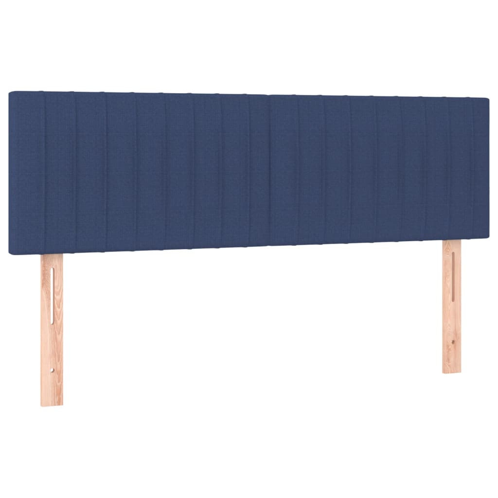 vidaXL Κρεβάτι Boxspring με Στρώμα Μπλε 140x200 εκ. Υφασμάτινο