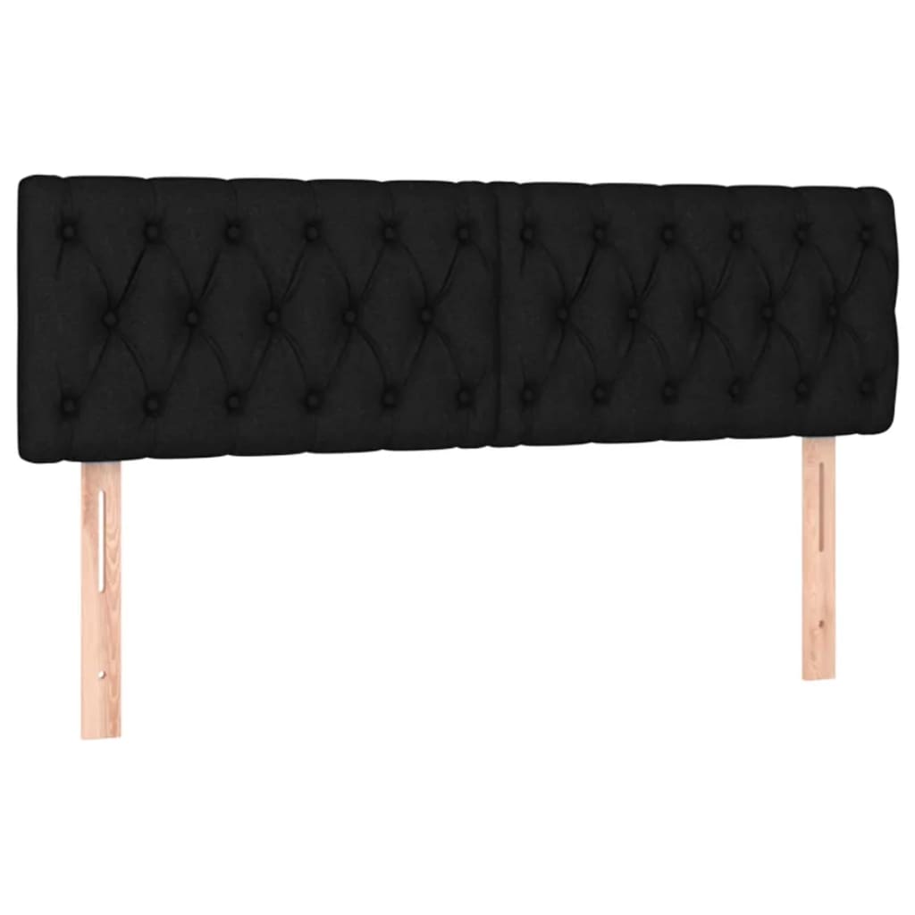 vidaXL Κρεβάτι Boxspring με Στρώμα Μαύρο 160x200 εκ. Υφασμάτινο