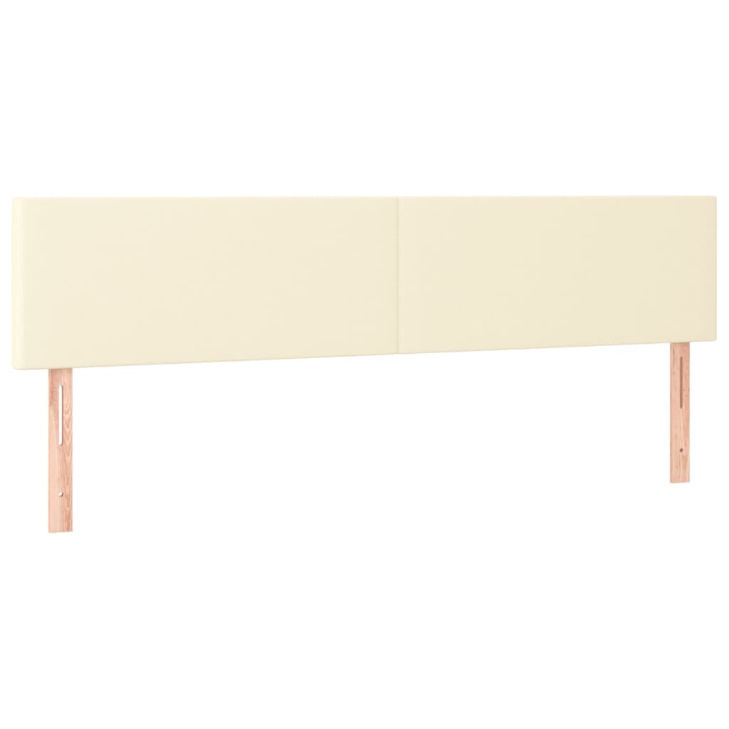 vidaXL Κρεβάτι Boxspring με Στρώμα Κρεμ 180x200 εκ. Συνθετικό Δέρμα