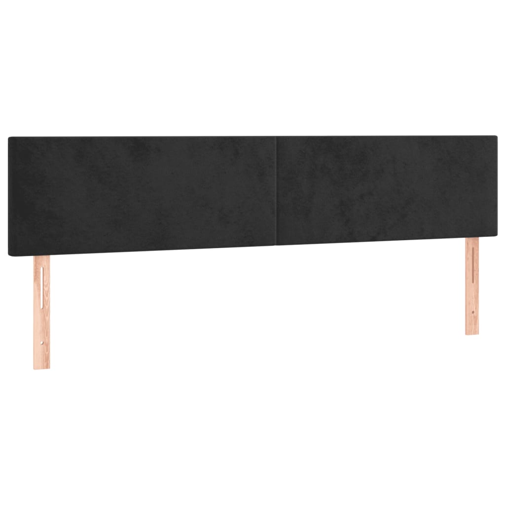 vidaXL Κρεβάτι Boxspring με Στρώμα Μαύρο 180x200 εκ. Βελούδινο