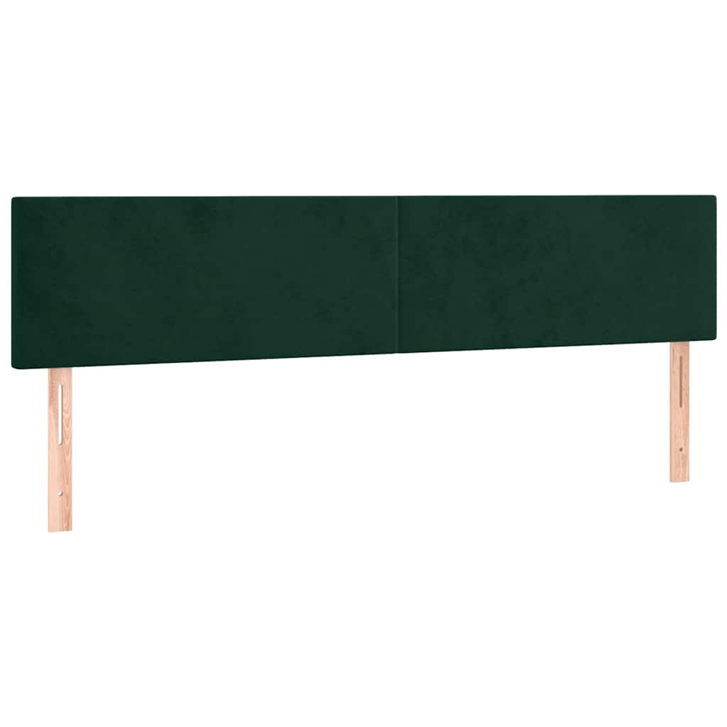 vidaXL Κρεβάτι Boxspring με Στρώμα Σκούρο Πράσινο 180x200εκ. Βελούδινο