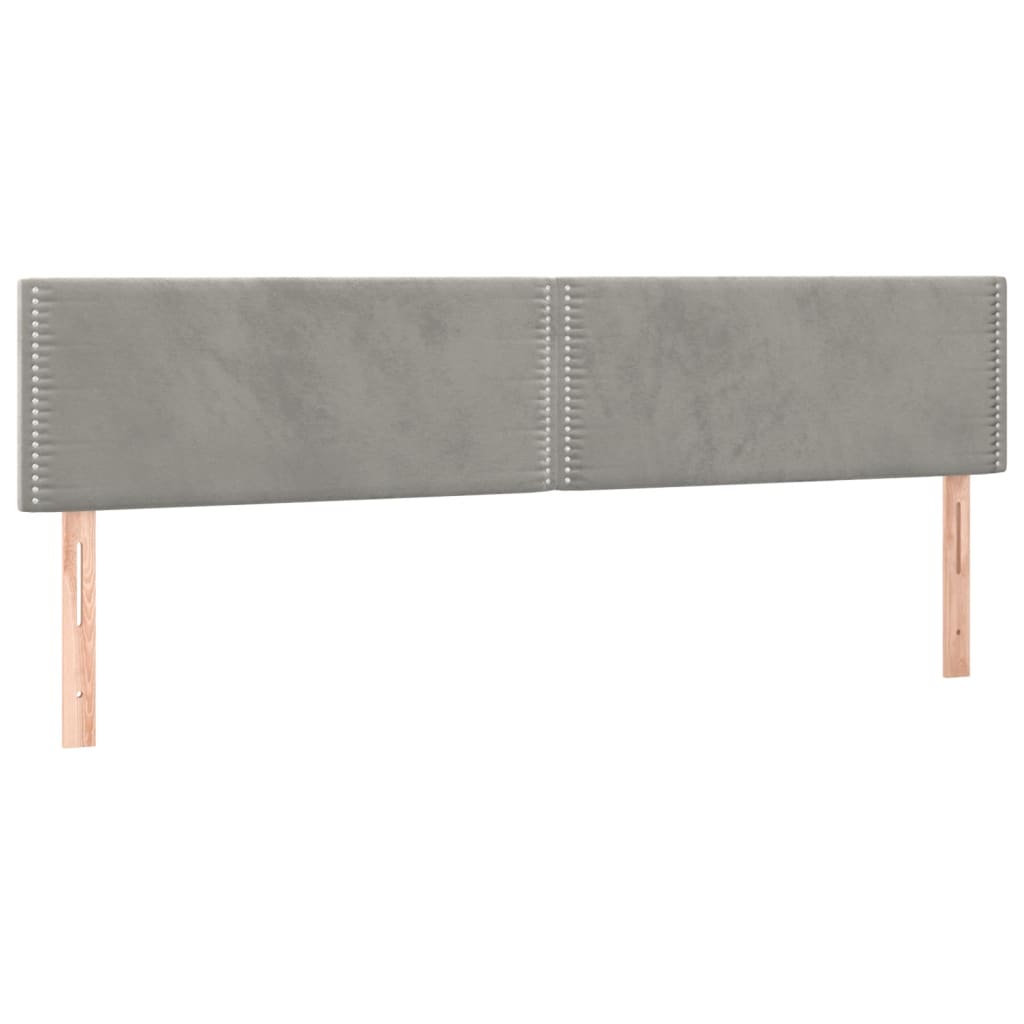 vidaXL Κρεβάτι Boxspring με Στρώμα Ανοιχτό Γκρι 200x200 εκ. Βελούδινο