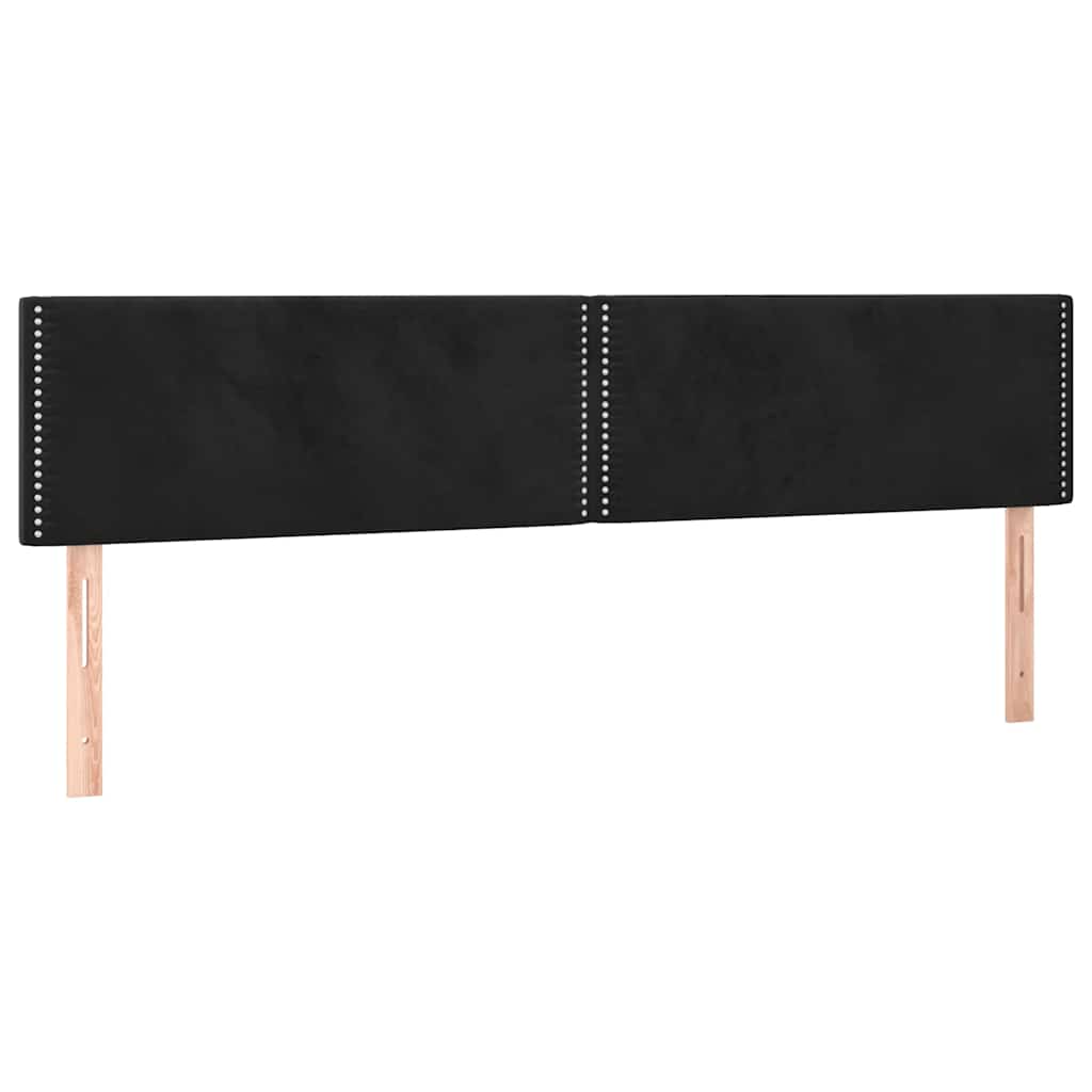 vidaXL Κρεβάτι Boxspring με Στρώμα Μαύρο 200x200 εκ. Βελούδινο