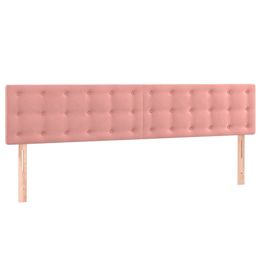 vidaXL Κρεβάτι Boxspring με Στρώμα Ροζ 180x200 εκ. Βελούδινο