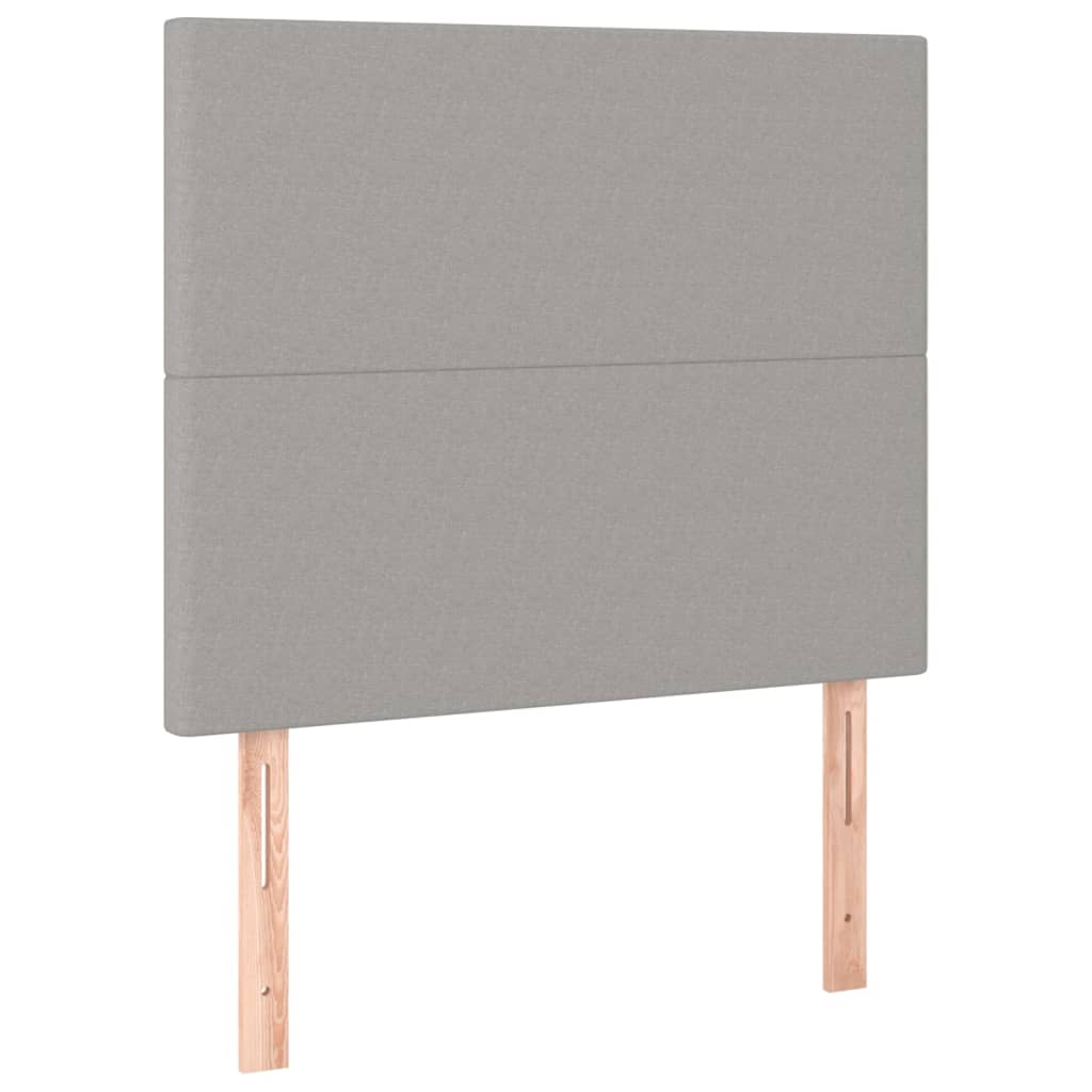 vidaXL Κρεβάτι Boxspring με Στρώμα Ανοιχτό Γκρι 80x200 εκ. Υφασμάτινο