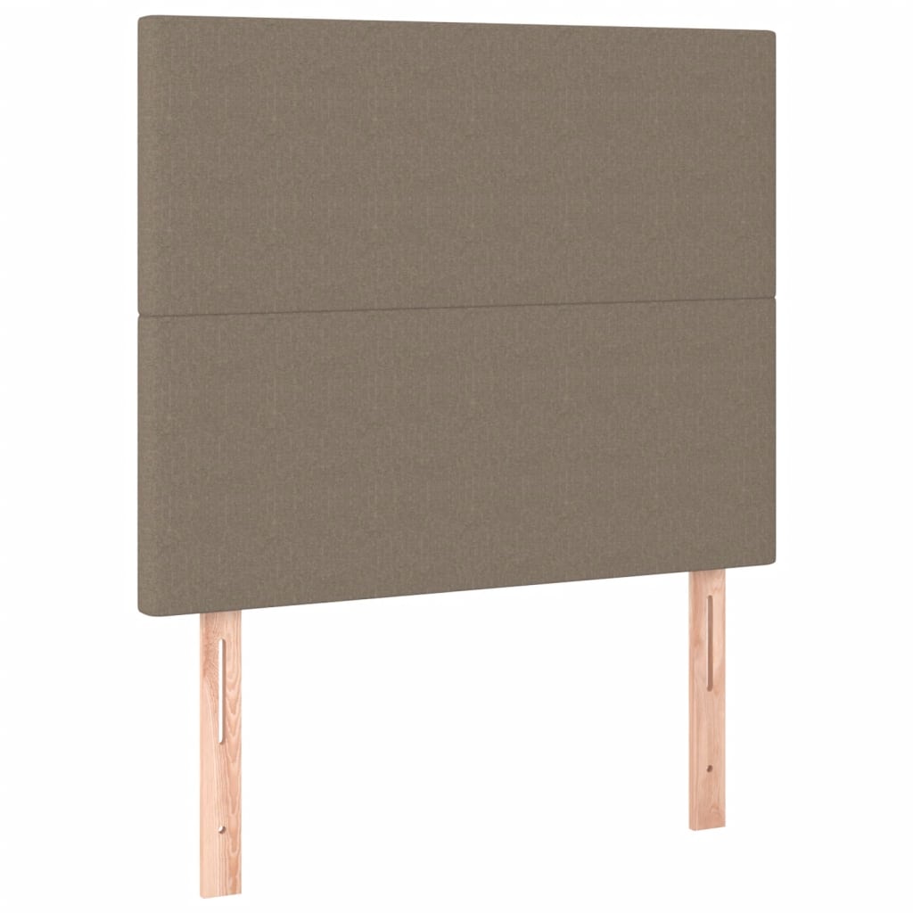 vidaXL Κρεβάτι Boxspring με Στρώμα Taupe 100 x 200 εκ. Υφασμάτινο