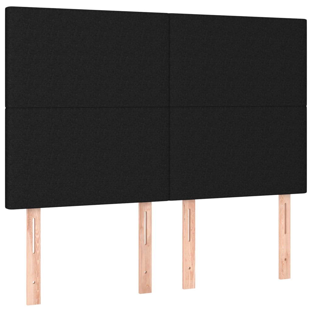 vidaXL Κρεβάτι Boxspring με Στρώμα Μαύρο 160x200 εκ. Υφασμάτινο