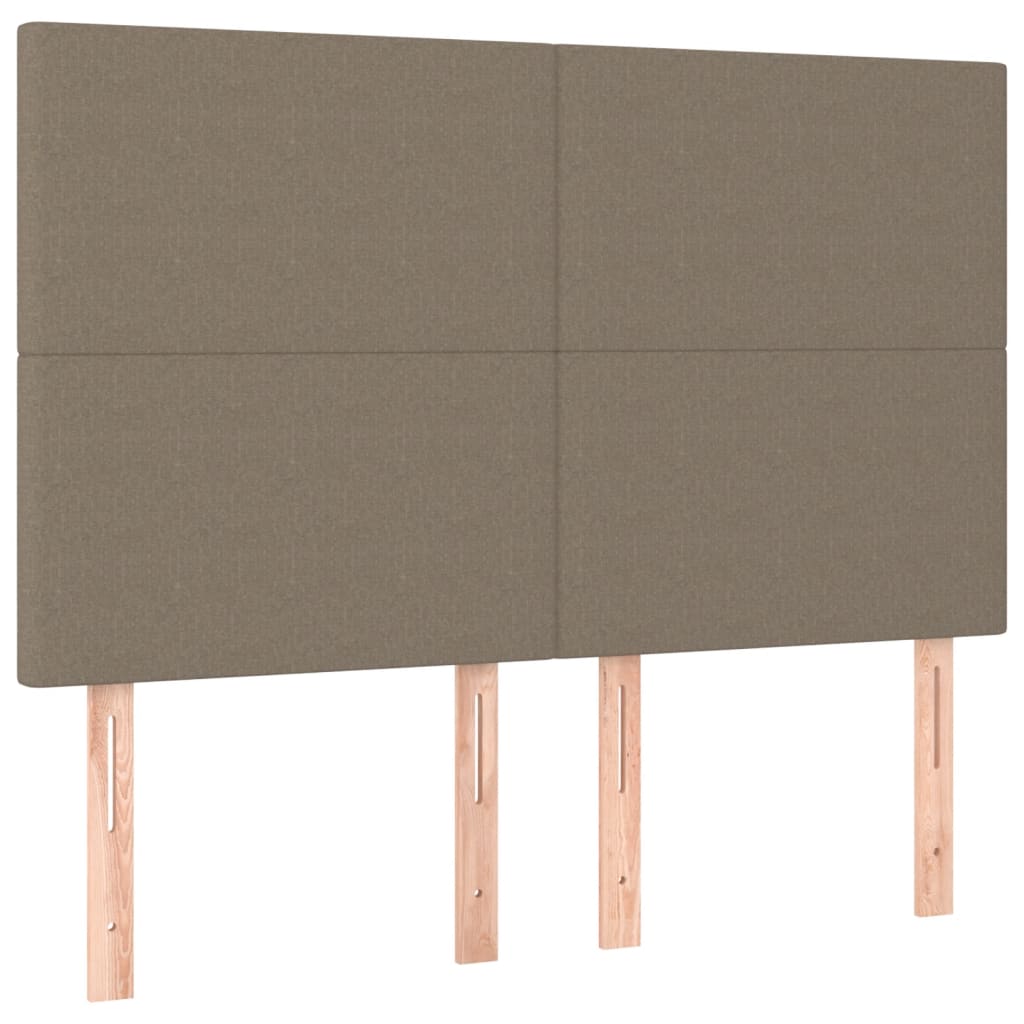 vidaXL Κρεβάτι Boxspring με Στρώμα Taupe 160x200 εκ. Υφασμάτινο