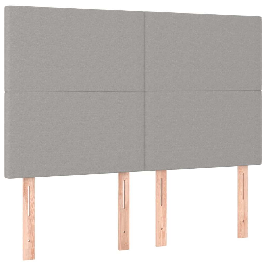 vidaXL Κρεβάτι Boxspring με Στρώμα Ανοιχτό Γκρι 180x200 εκ. Υφασμάτινο