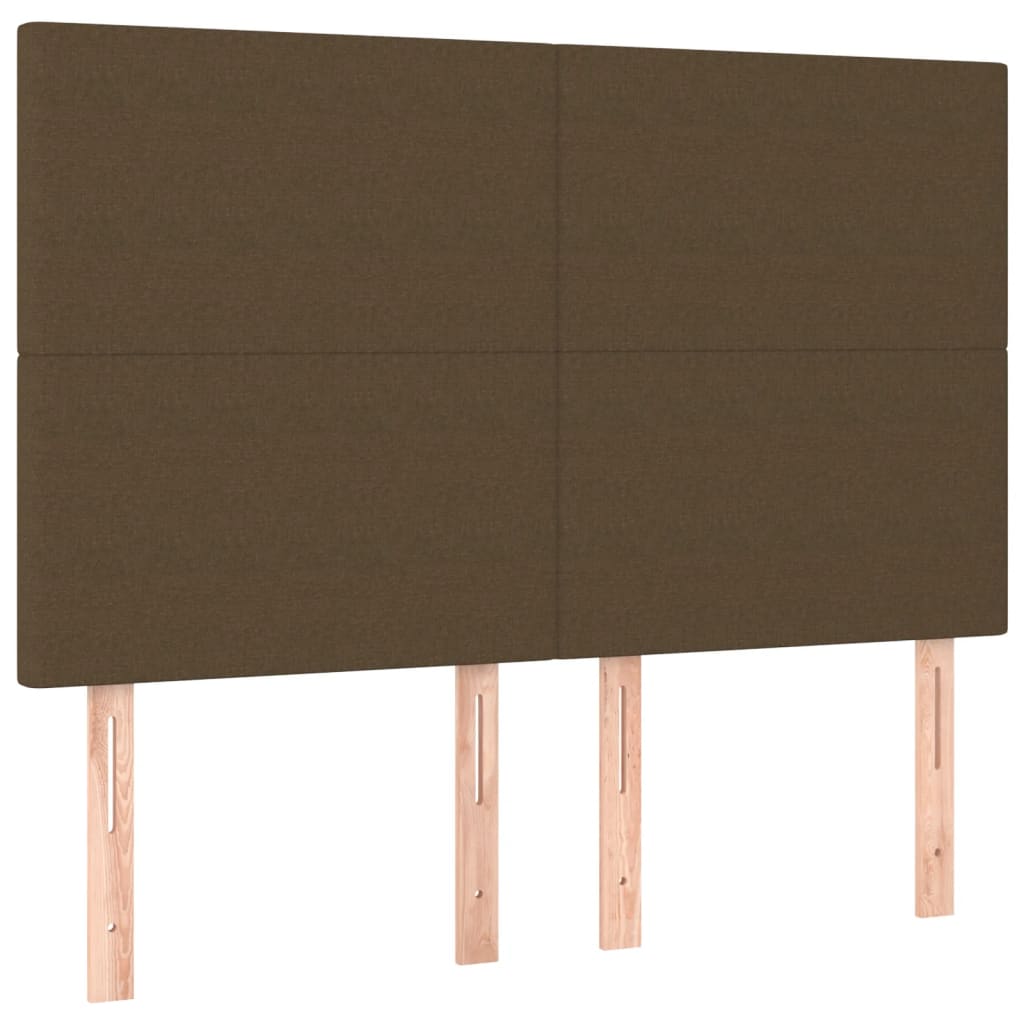 vidaXL Κρεβάτι Boxspring με Στρώμα Σκούρο Καφέ 180x200 εκ Υφασμάτινο