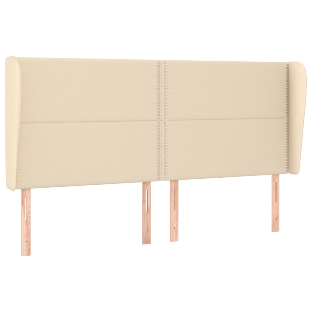 vidaXL Κρεβάτι Boxspring με Στρώμα Κρεμ 180x200 εκ. Υφασμάτινο