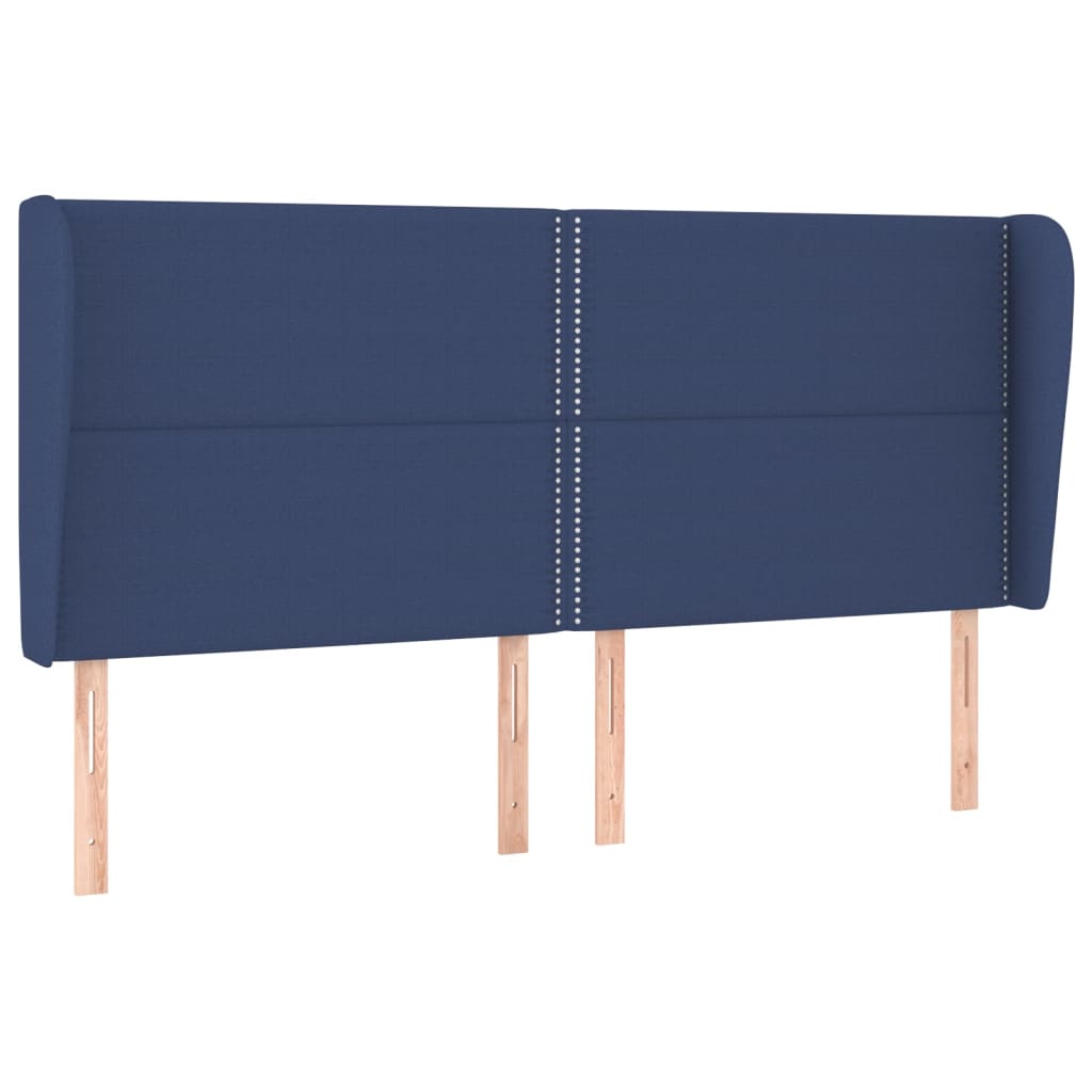 vidaXL Κρεβάτι Boxspring με Στρώμα Μπλε 180x200 εκ. Υφασμάτινο