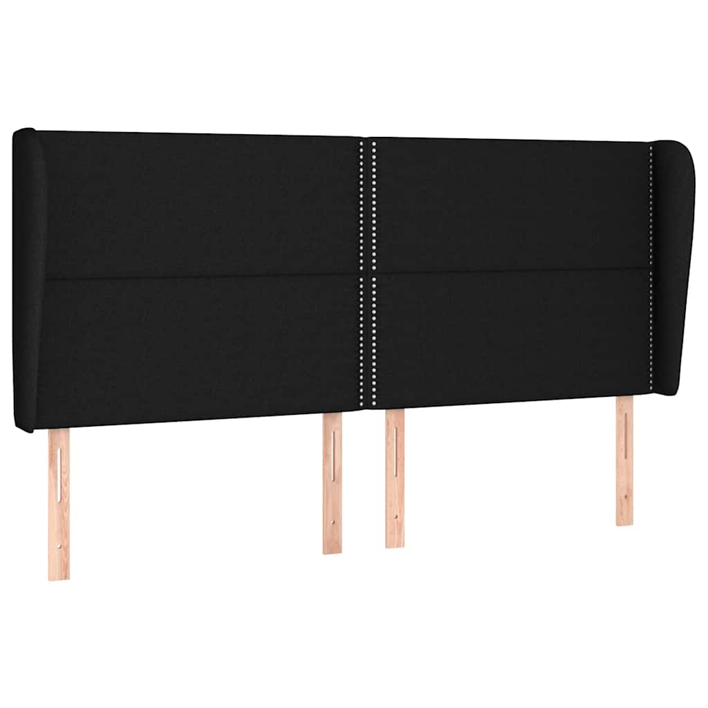 vidaXL Κρεβάτι Boxspring με Στρώμα Μαύρο 200x200 εκ. Υφασμάτινο