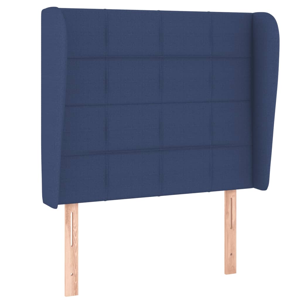 vidaXL Κρεβάτι Boxspring με Στρώμα Μπλε 80x200 εκ. Υφασμάτινο