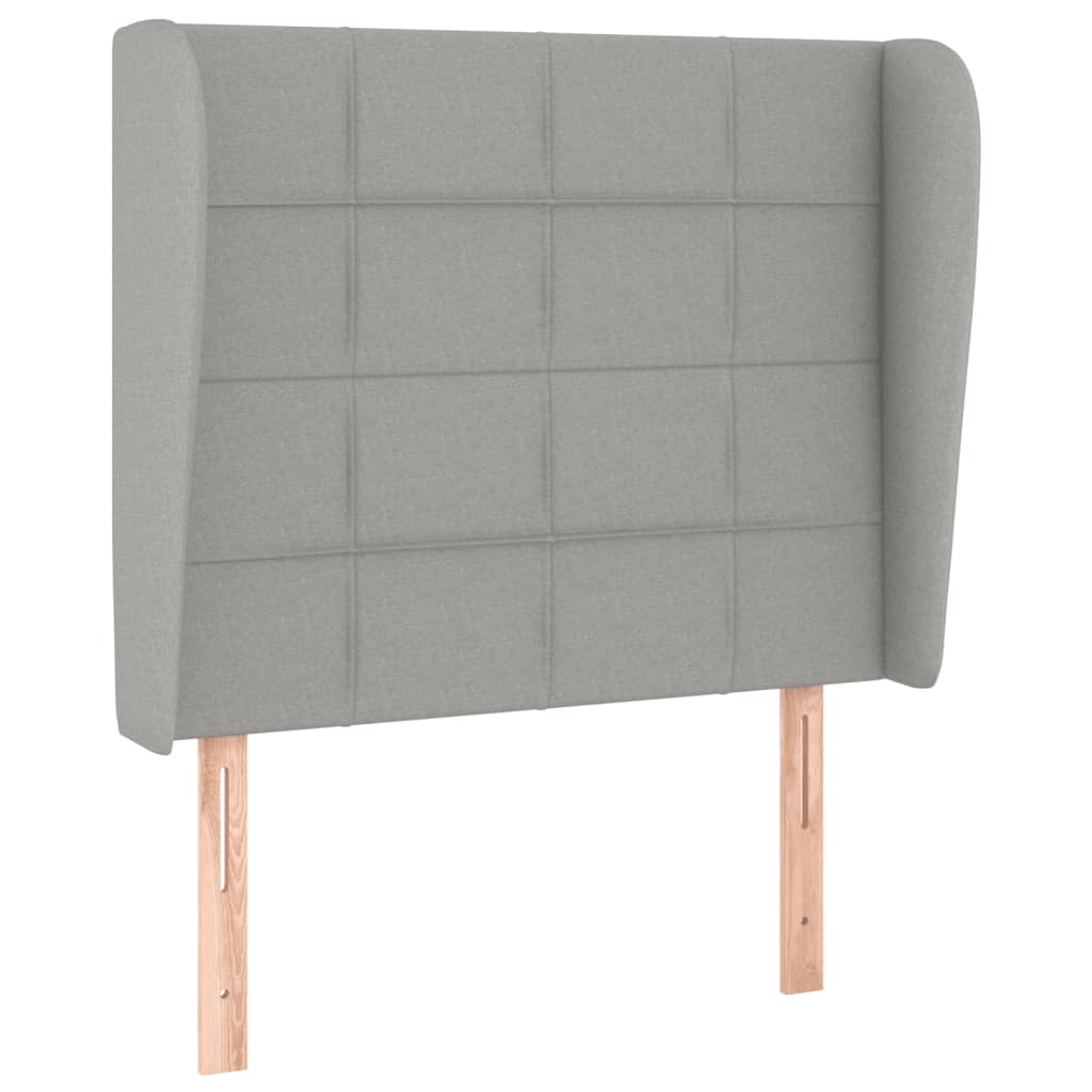 vidaXL Κρεβάτι Boxspring με Στρώμα Ανοιχτό Γκρι 90x200 εκ. Υφασμάτινο