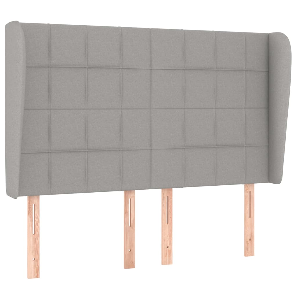 vidaXL Κρεβάτι Boxspring με Στρώμα Ανοιχτό Γκρι 140x190 εκ. Υφασμάτινο