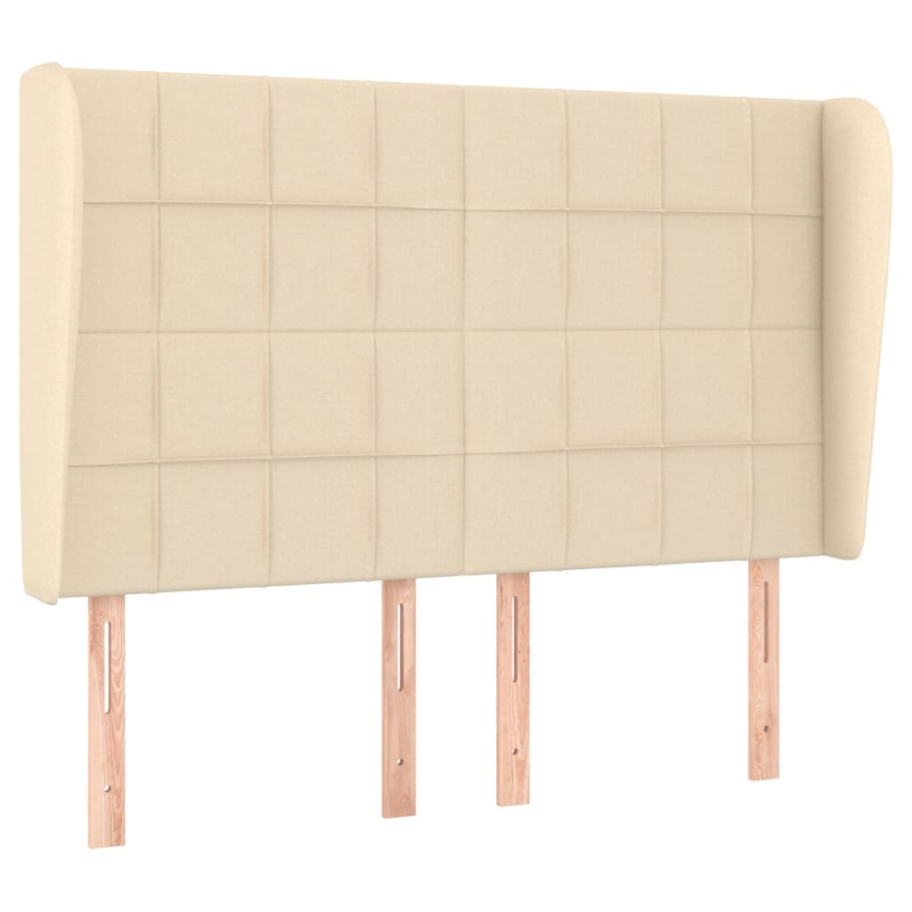 vidaXL Κρεβάτι Boxspring με Στρώμα Κρεμ 140x200 εκ. Υφασμάτινο
