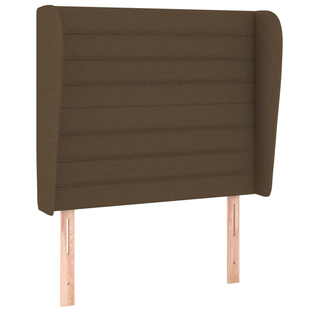 vidaXL Κρεβάτι Boxspring με Στρώμα Σκούρο Καφέ 80x200 εκ. Υφασμάτινο