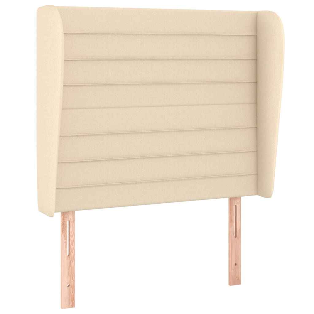 vidaXL Κρεβάτι Boxspring με Στρώμα Κρεμ 80 x 200 εκ. Υφασμάτινο