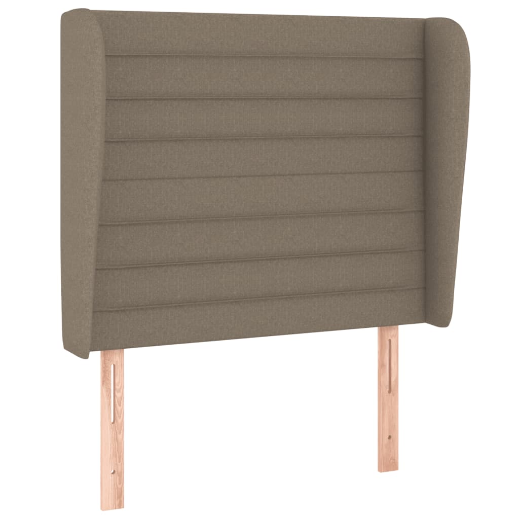 vidaXL Κρεβάτι Boxspring με Στρώμα Taupe 90x190 εκ.Υφασμάτινο