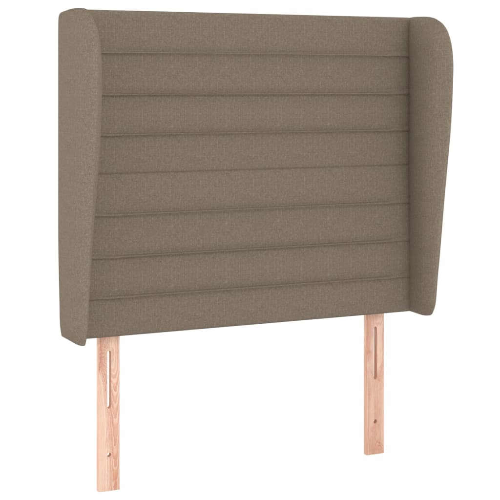 vidaXL Κρεβάτι Boxspring με Στρώμα Taupe 90x200 εκ. Υφασμάτινο