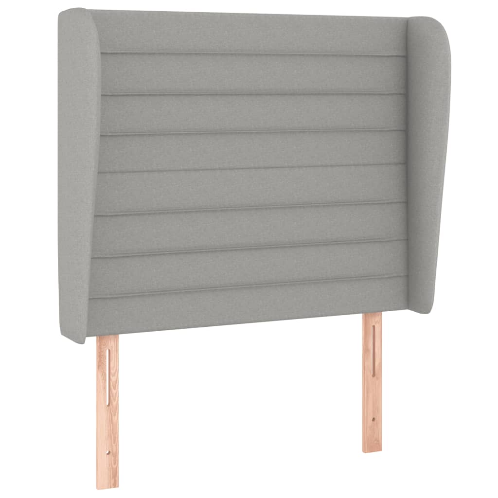 vidaXL Κρεβάτι Boxspring με Στρώμα Ανοιχτό Γκρι 100x200 εκ. Υφασμάτινο