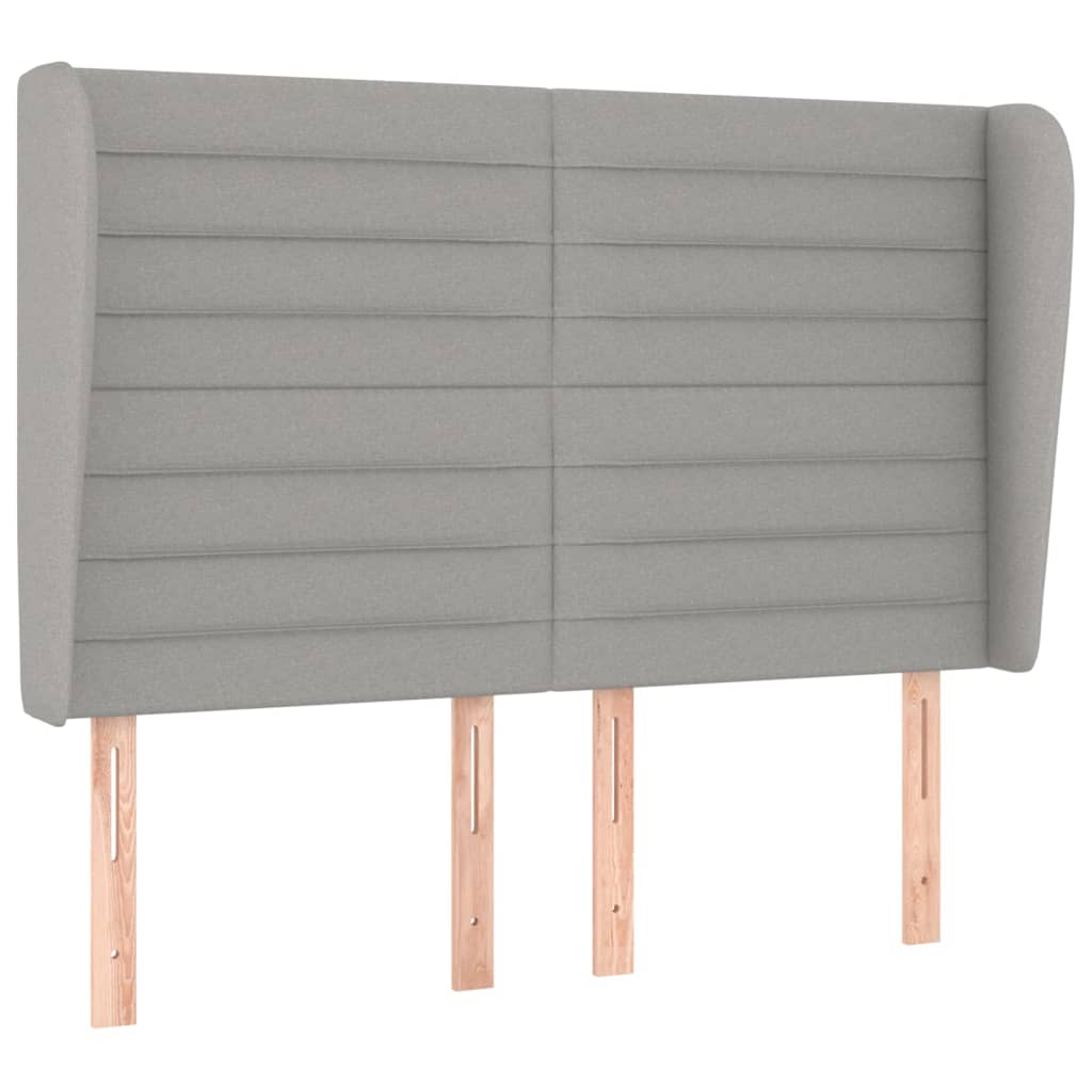 vidaXL Κρεβάτι Boxspring με Στρώμα Ανοιχτό Γκρι 140x200 εκ. Υφασμάτινο