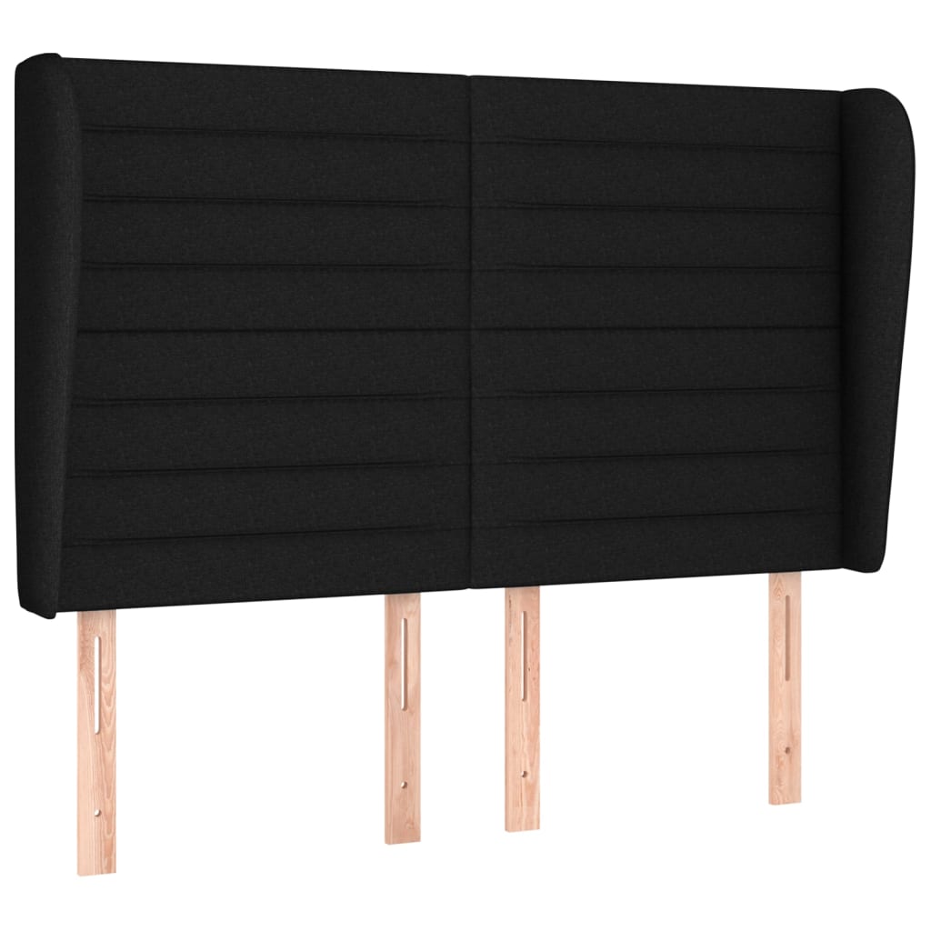vidaXL Κρεβάτι Boxspring με Στρώμα Μαύρο 140x200 εκ. Υφασμάτινο