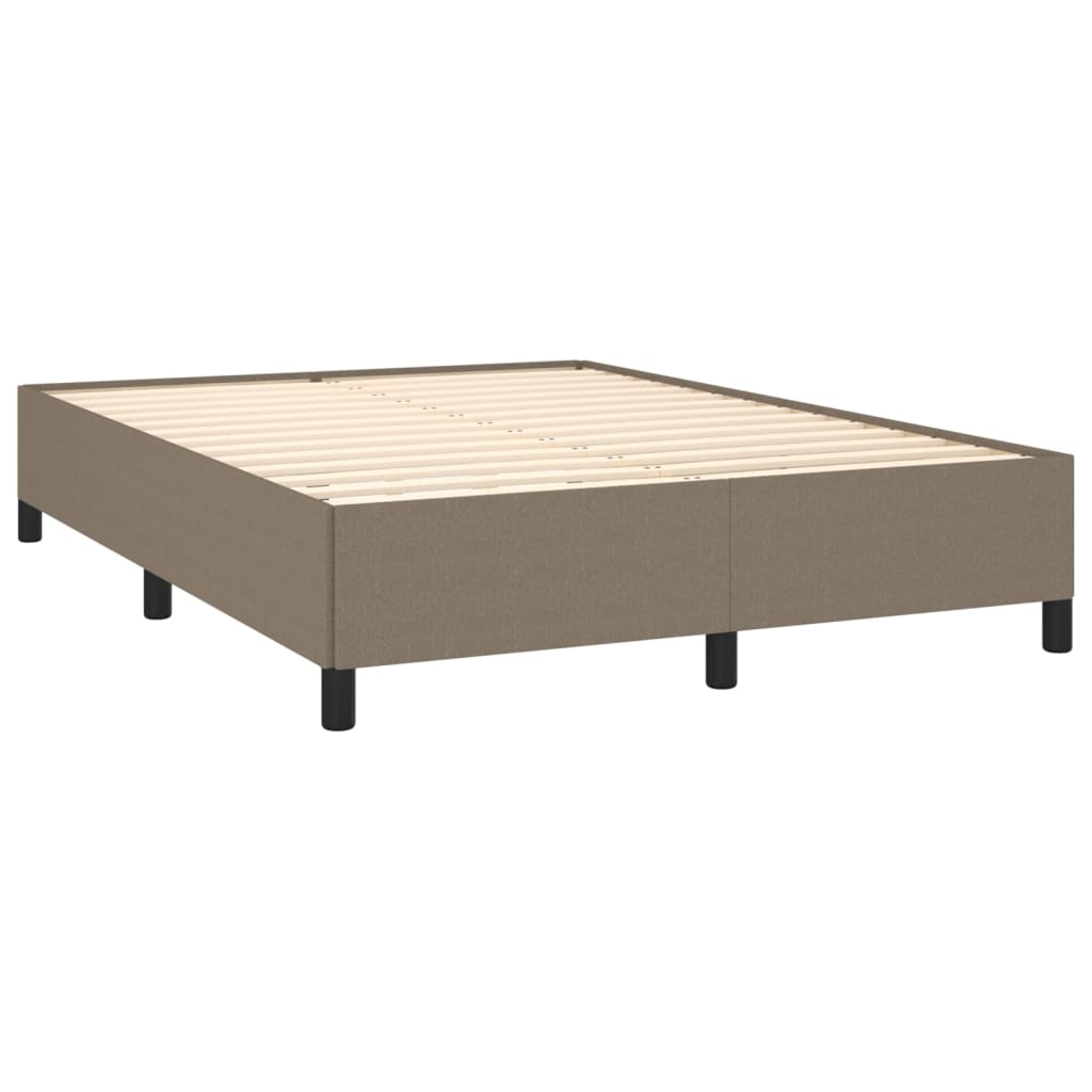 vidaXL Κρεβάτι Boxspring με Στρώμα Taupe 140x200 εκ. Υφασμάτινο