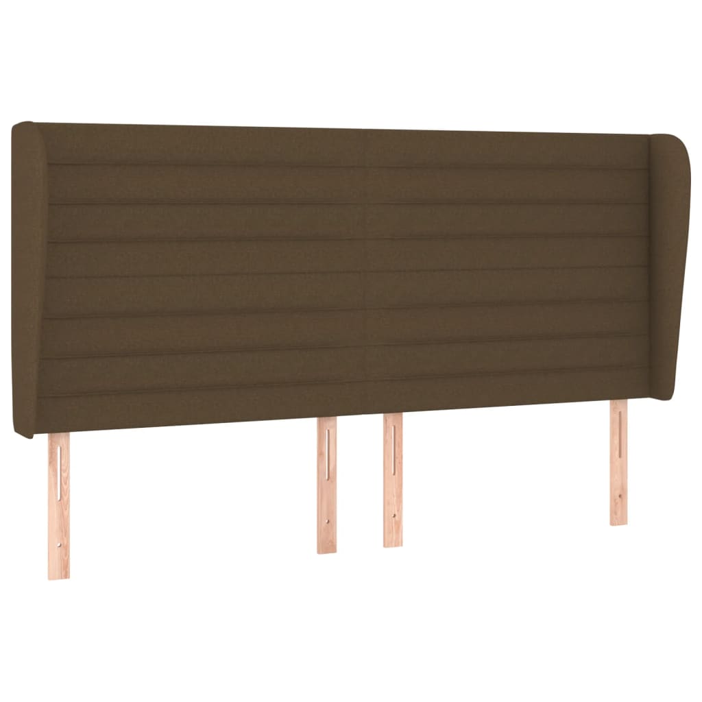 vidaXL Κρεβάτι Boxspring με Στρώμα Σκούρο Καφέ 160x200 εκ Υφασμάτινο