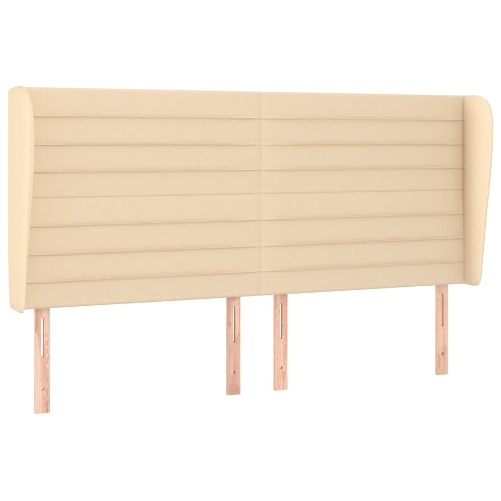 vidaXL Κρεβάτι Boxspring με Στρώμα Κρεμ 200x200 εκ. Υφασμάτινο