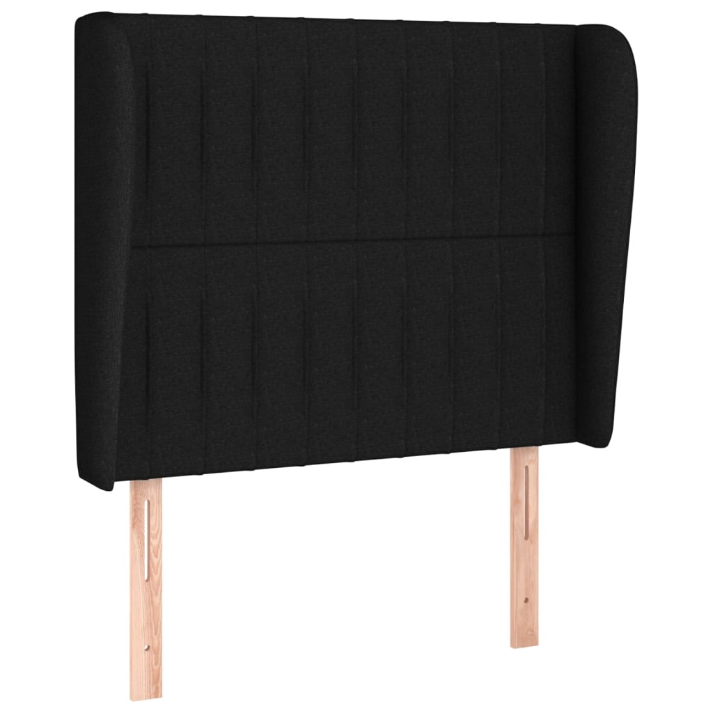 vidaXL Κρεβάτι Boxspring με Στρώμα Μαύρο 80 x 200 εκ. Υφασμάτινο