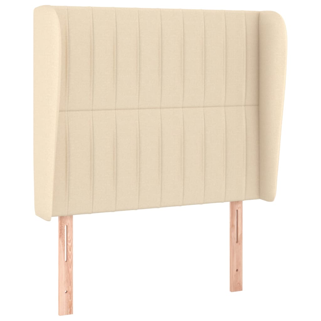 vidaXL Κρεβάτι Boxspring με Στρώμα Κρεμ 100 x 200 εκ. Υφασμάτινο