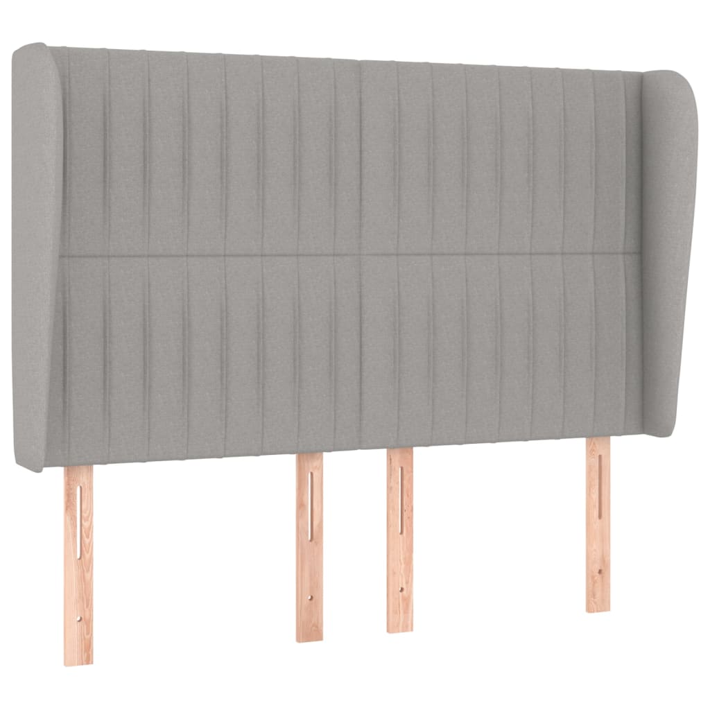 vidaXL Κρεβάτι Boxspring με Στρώμα Ανοιχτό Γκρι 140x190 εκ. Υφασμάτινο
