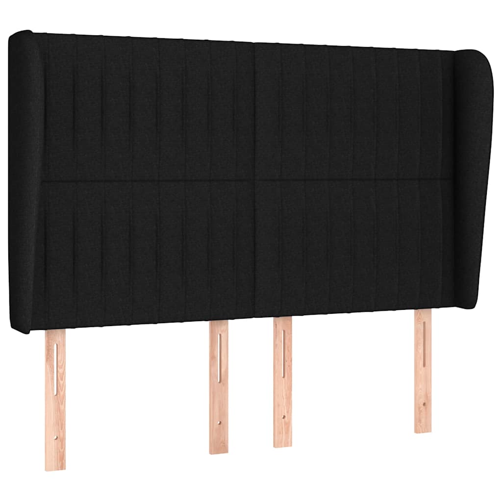 vidaXL Κρεβάτι Boxspring με Στρώμα Μαύρο 140x200 εκ. Υφασμάτινο