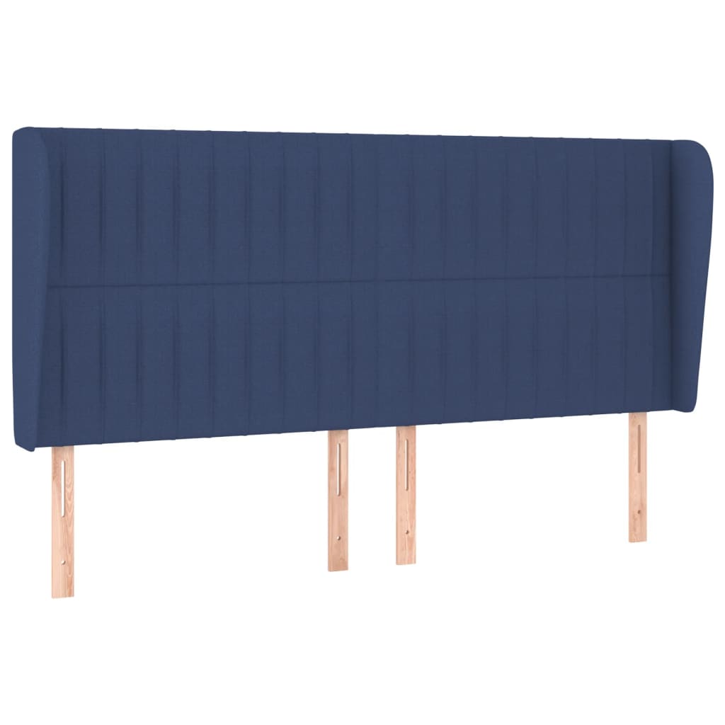 vidaXL Κρεβάτι Boxspring με Στρώμα Μπλε 160x200 εκ. Υφασμάτινο