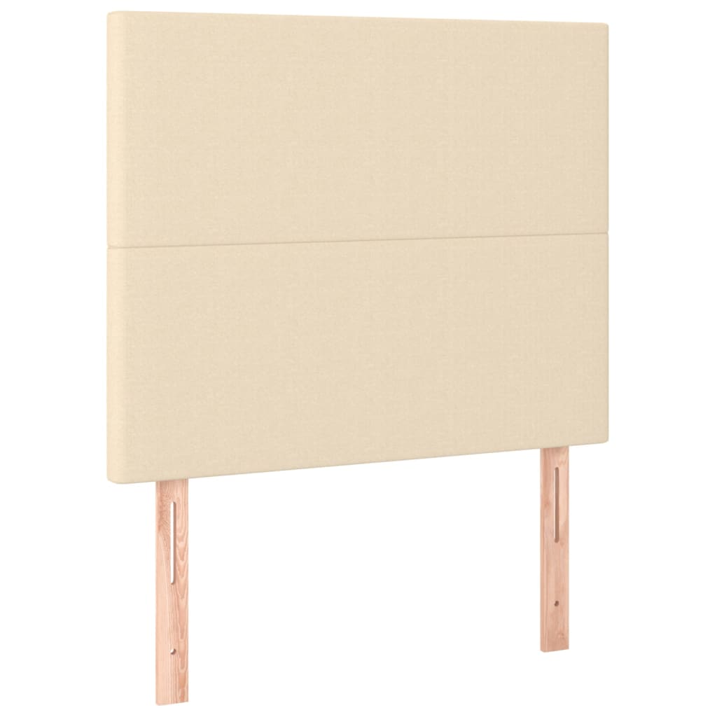 vidaXL Κρεβάτι Boxspring με Στρώμα Κρεμ 100 x 200 εκ. Υφασμάτινο