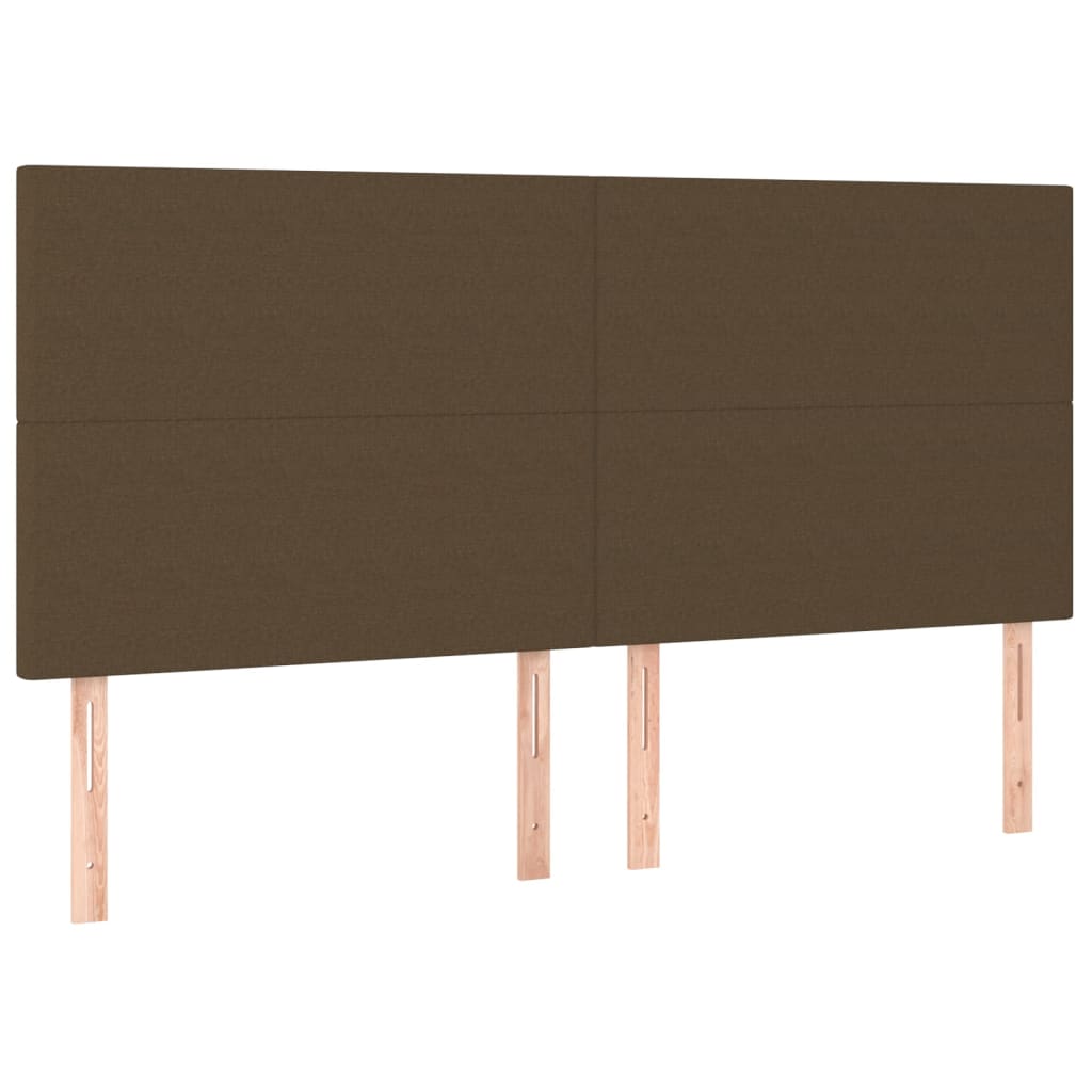 vidaXL Κρεβάτι Boxspring με Στρώμα Σκούρο Καφέ 180x200 εκ Υφασμάτινο