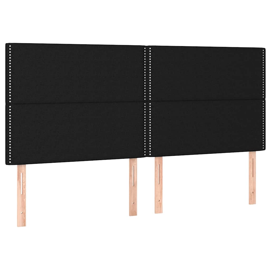 vidaXL Κρεβάτι Boxspring με Στρώμα Μαύρο 160x200 εκ. Υφασμάτινο
