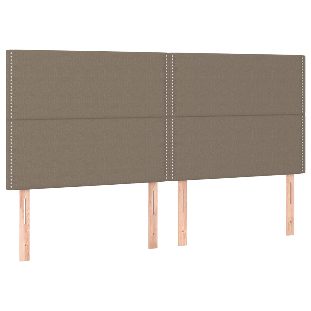 vidaXL Κρεβάτι Boxspring με Στρώμα Taupe 180x200 εκ. Υφασμάτινο