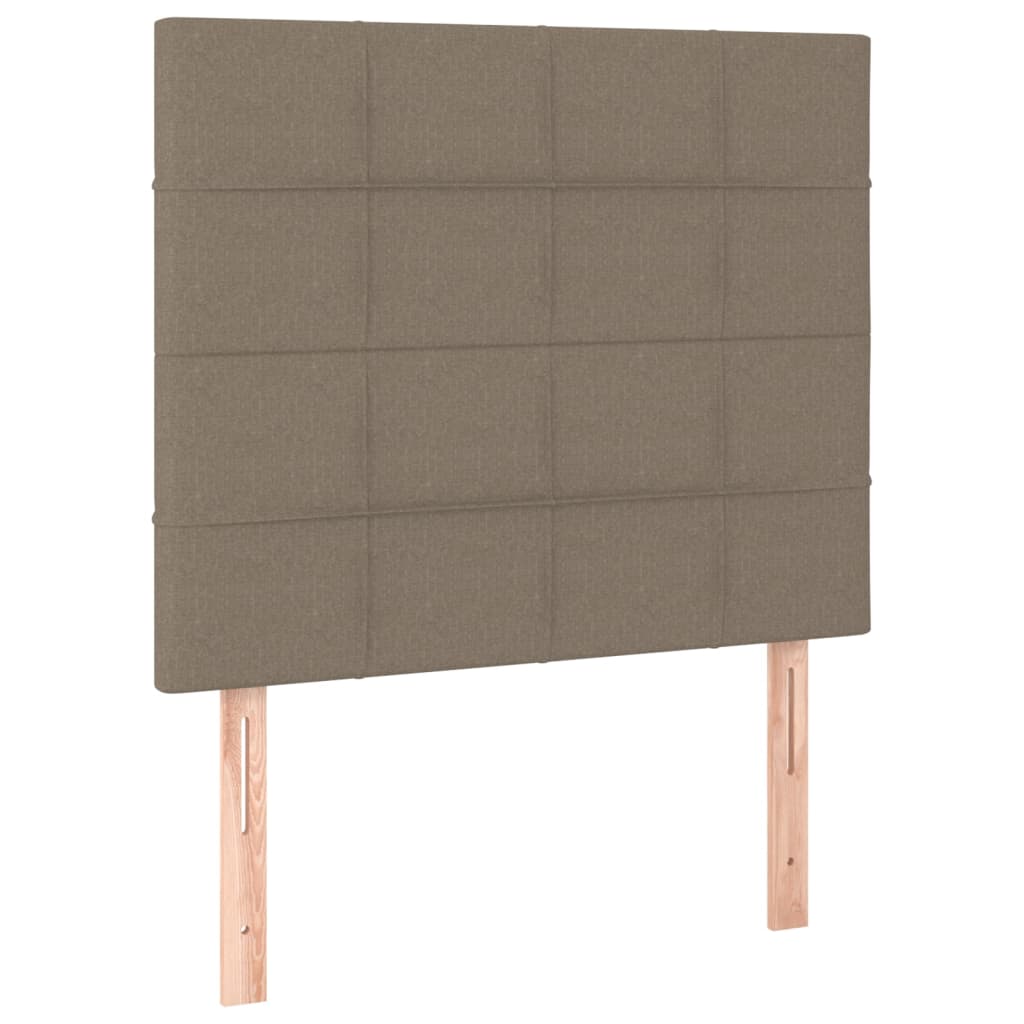 vidaXL Κρεβάτι Boxspring με Στρώμα Taupe 90x190 εκ.Υφασμάτινο