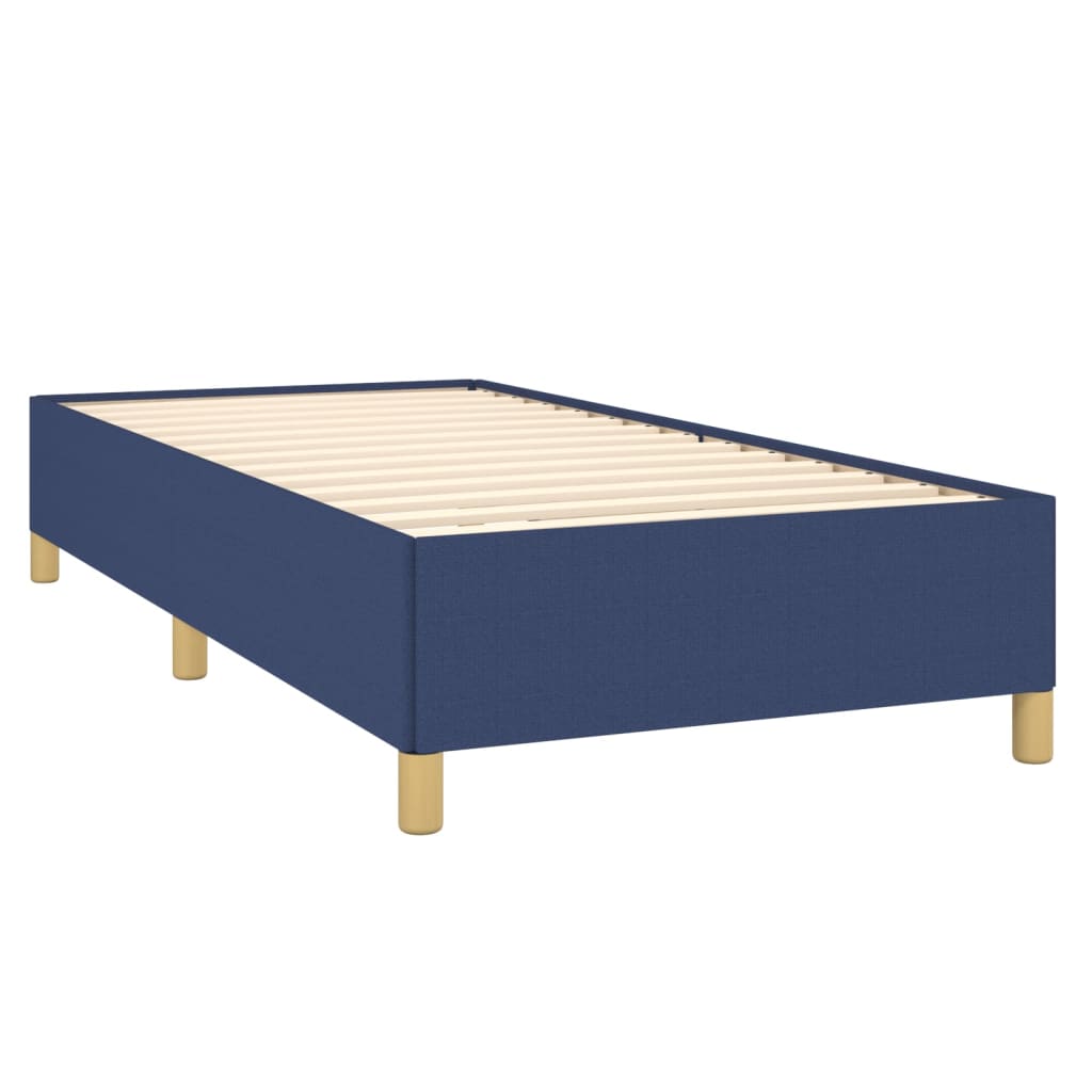 vidaXL Κρεβάτι Boxspring με Στρώμα Μπλε 100 x 200 εκ. Υφασμάτινο