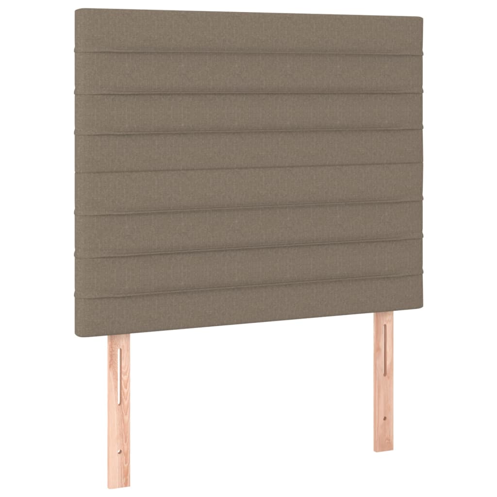vidaXL Κρεβάτι Boxspring με Στρώμα Taupe 90x190 εκ.Υφασμάτινο