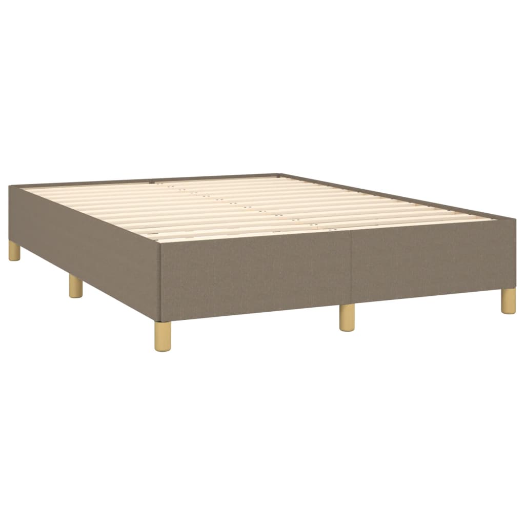 vidaXL Κρεβάτι Boxspring με Στρώμα Taupe 140x200 εκ. Υφασμάτινο