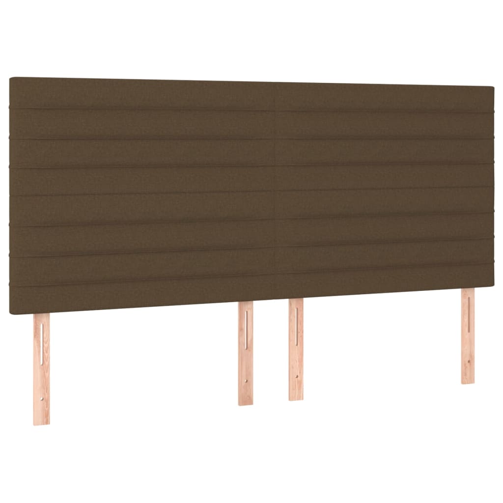 vidaXL Κρεβάτι Boxspring με Στρώμα Σκούρο Καφέ 160x200 εκ Υφασμάτινο