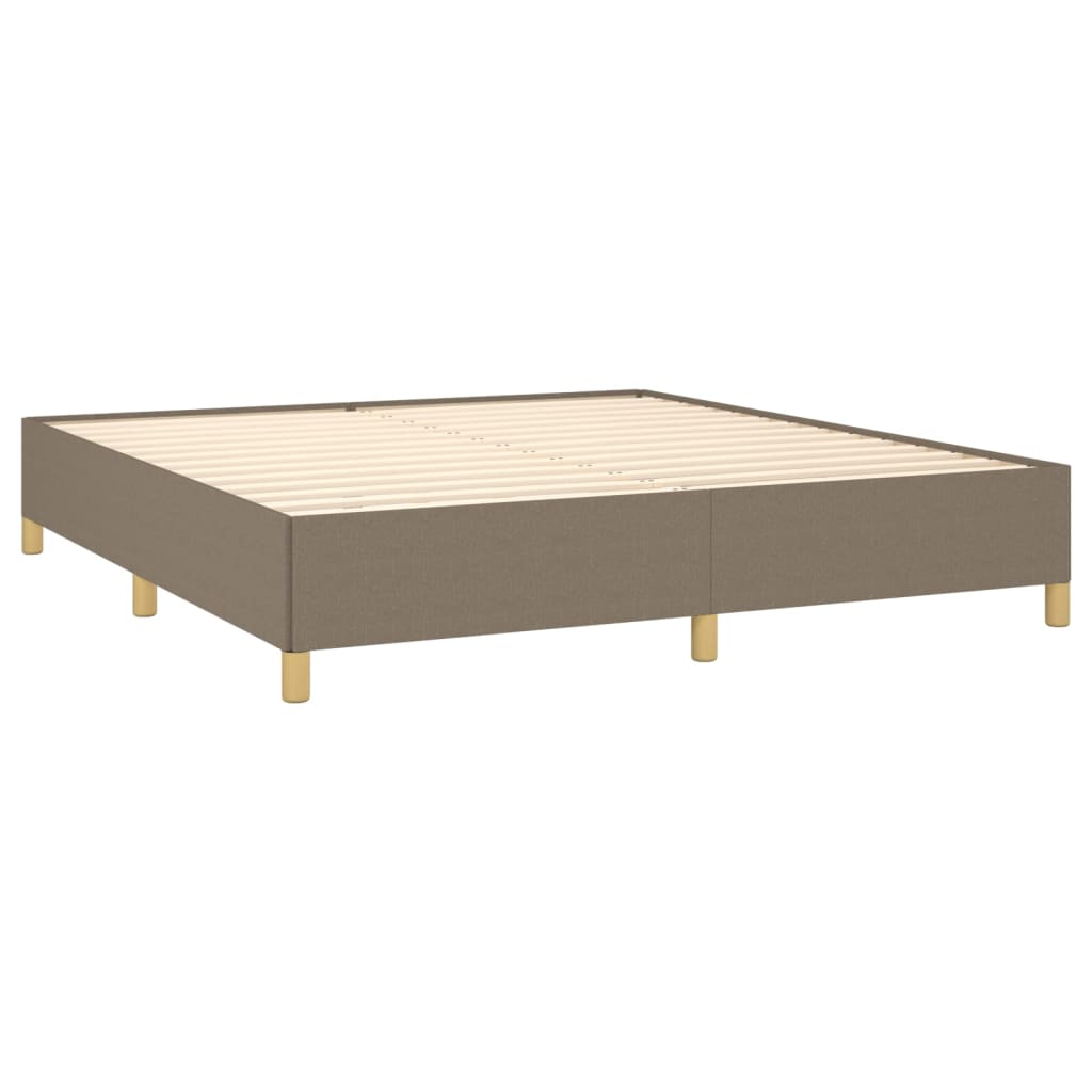 vidaXL Κρεβάτι Boxspring με Στρώμα Taupe 160x200 εκ. Υφασμάτινο
