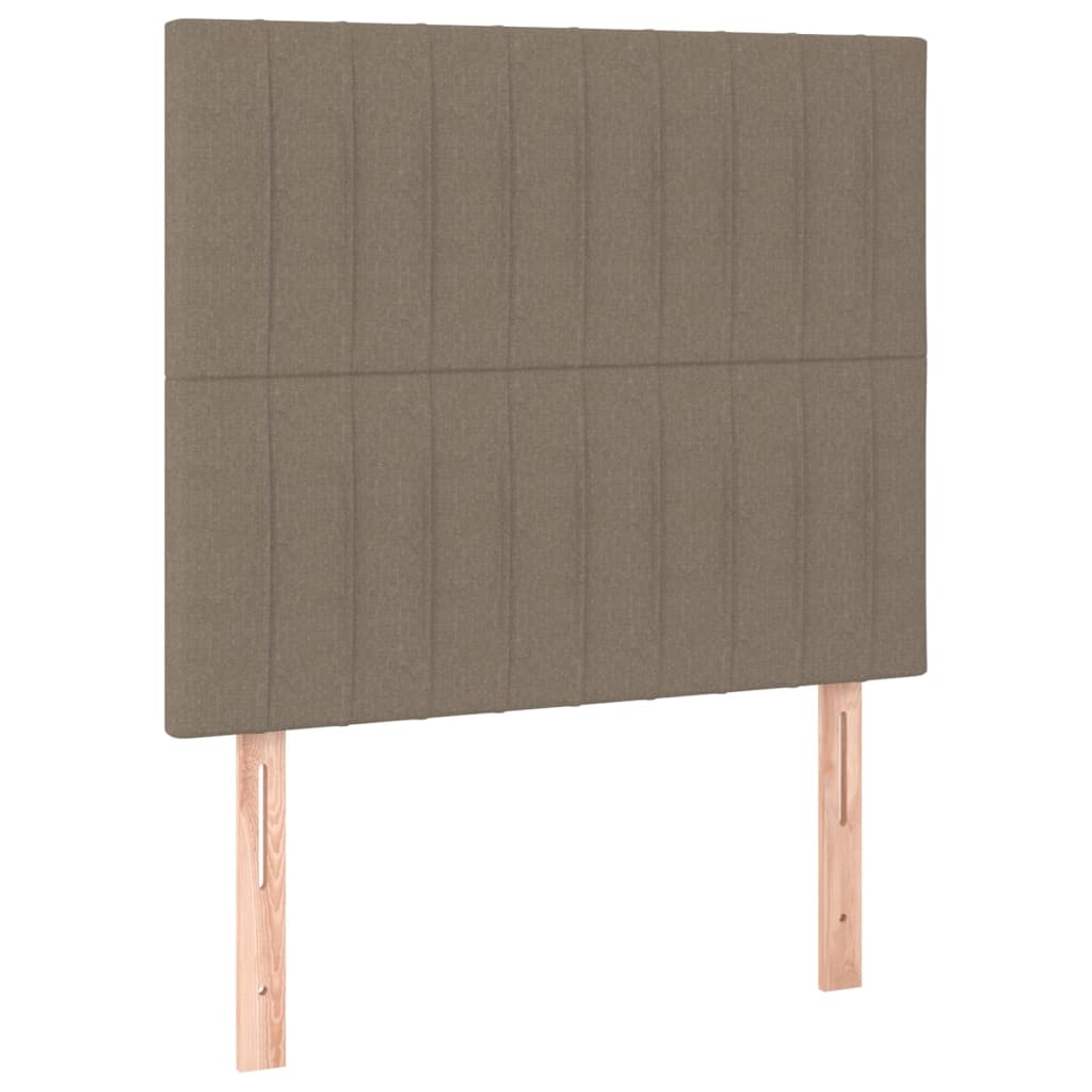 vidaXL Κρεβάτι Boxspring με Στρώμα Taupe 80x200 εκ. Υφασμάτινο