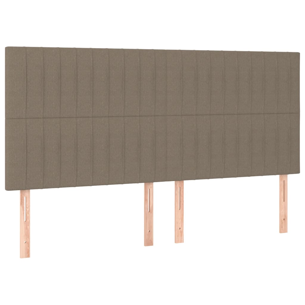 vidaXL Κρεβάτι Boxspring με Στρώμα Taupe 180x200 εκ. Υφασμάτινο