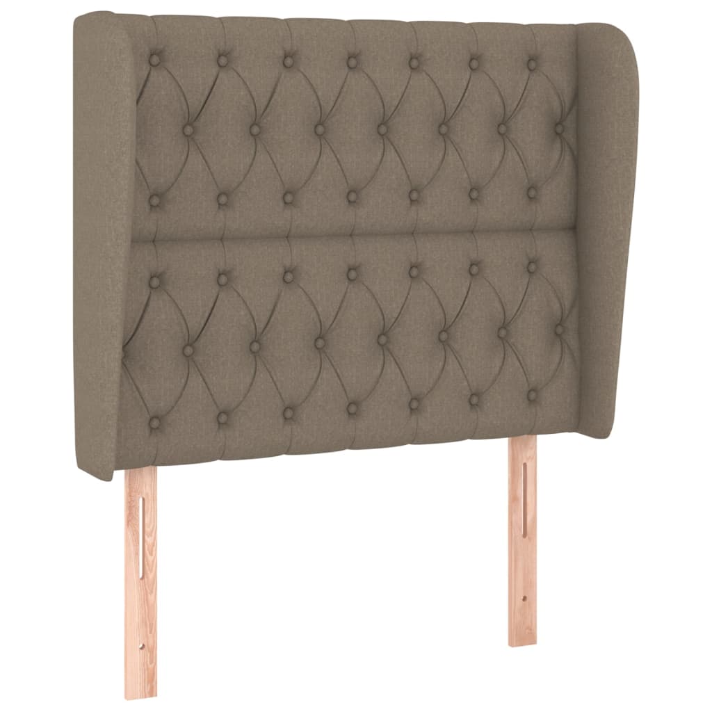 vidaXL Κρεβάτι Boxspring με Στρώμα Taupe 90x190 εκ.Υφασμάτινο